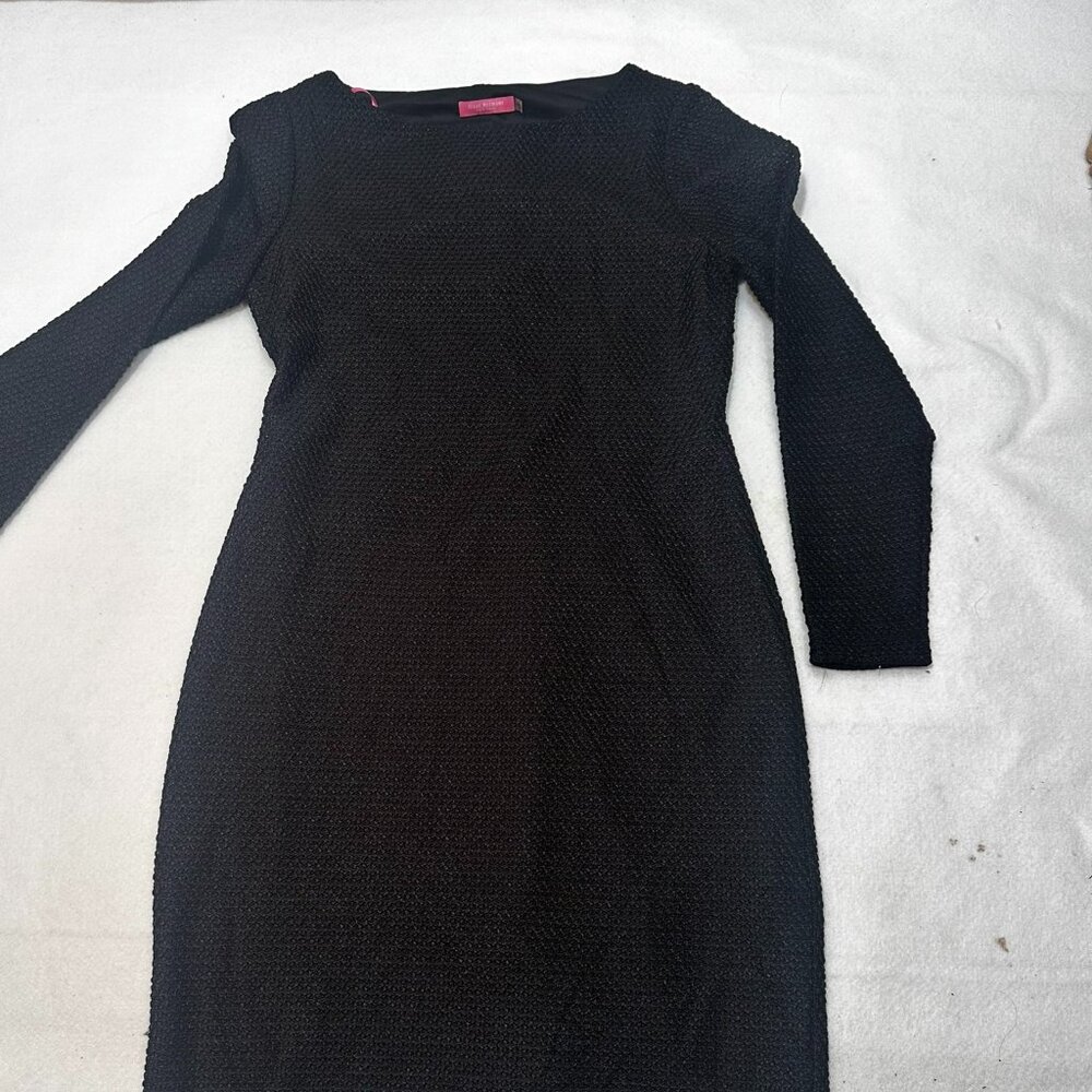 Isaac Mizrahi Black SZ 8 Black Long Sleeve Dress